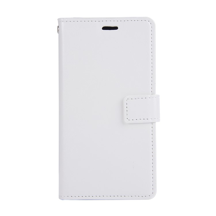 Crazy Horse Texture Wallet Stand Leather Cover for Huawei P20 - White-1