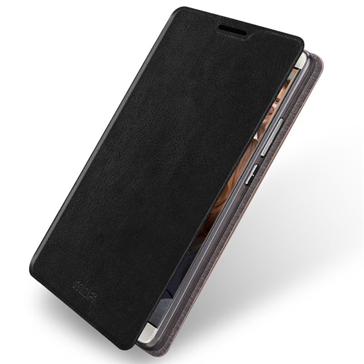MOFI Rui Series Ultra Slim Stand Leather Case for Huawei Mate 8 - Black-1