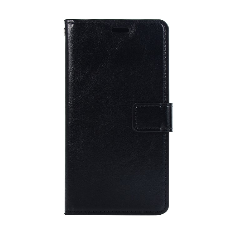 For Huawei P20 Pro Crazy Horse Texture Wallet Stand Leather Case - Black-2