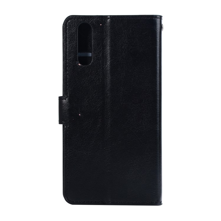 For Huawei P20 Pro Crazy Horse Texture Wallet Stand Leather Case - Black-3