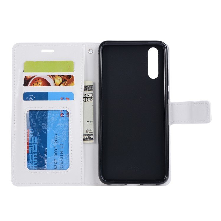 For Huawei P20 Pro Crazy Horse Texture Wallet Stand Leather Cover - White-3