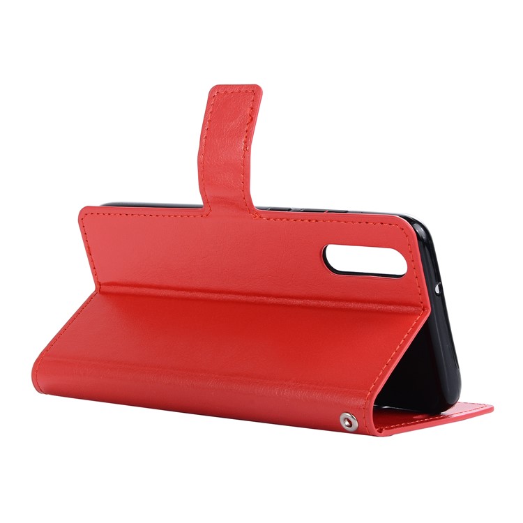 For Huawei P20 Pro Crazy Horse Texture Wallet Stand Leather Phone Case - Red-4