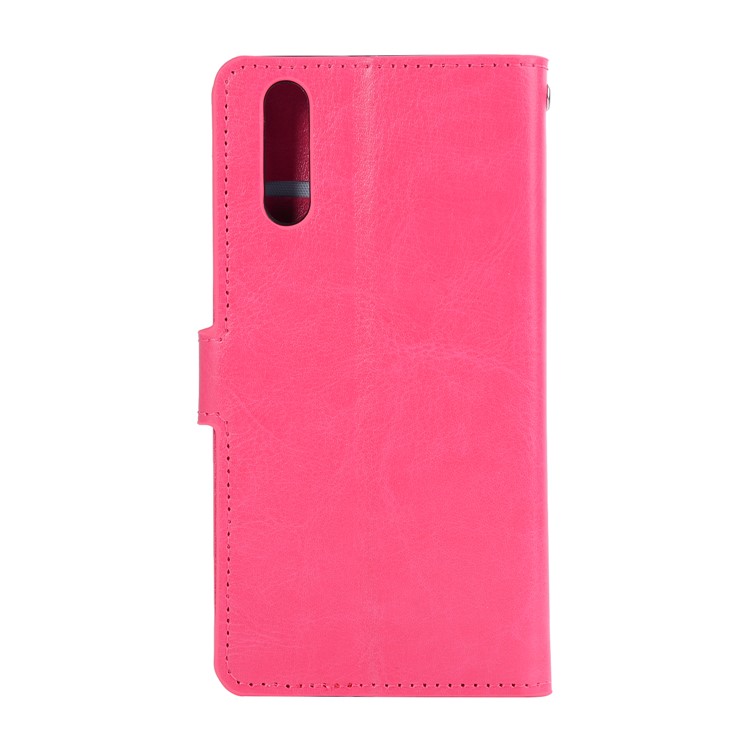 For Huawei P20 Pro Crazy Horse Texture Wallet Stand Leather Phone Cover - Rose-2
