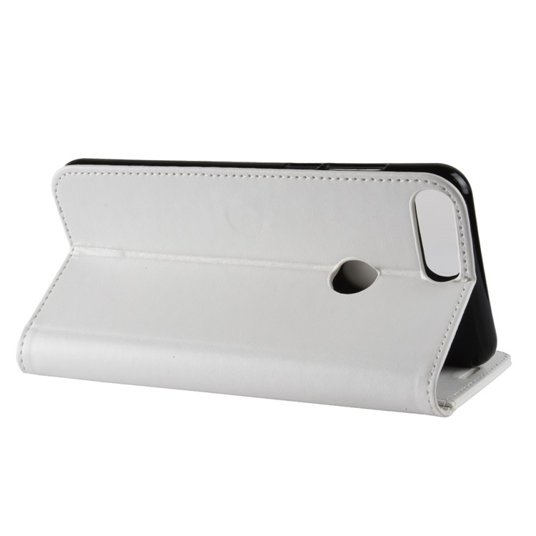 Crazy Horse Wallet Leather Stand Cover for Huawei Honor 7C / Enjoy 8 /Y7 Prime (2018) - White-7