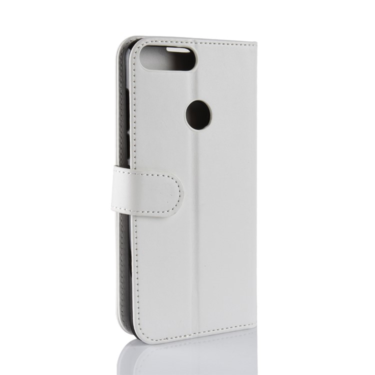 Crazy Horse Wallet Leather Stand Cover for Huawei Honor 7C / Enjoy 8 /Y7 Prime (2018) - White-8