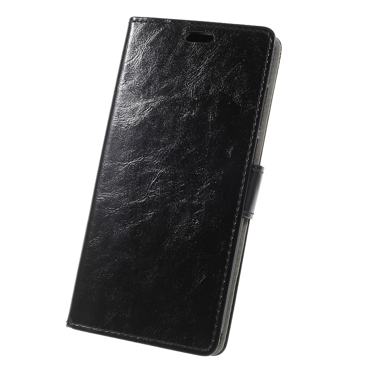 Crazy Horse PU Leather Magnetic Stand Wallet Cover for Huawei Y6 (2018)/Honor 7A (without Fingerprint Sensor) - Black-3