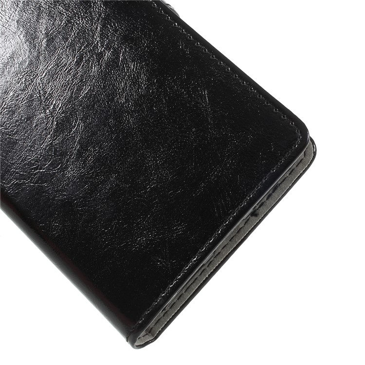 Crazy Horse PU Leather Magnetic Stand Wallet Cover for Huawei Y6 (2018)/Honor 7A (without Fingerprint Sensor) - Black-7