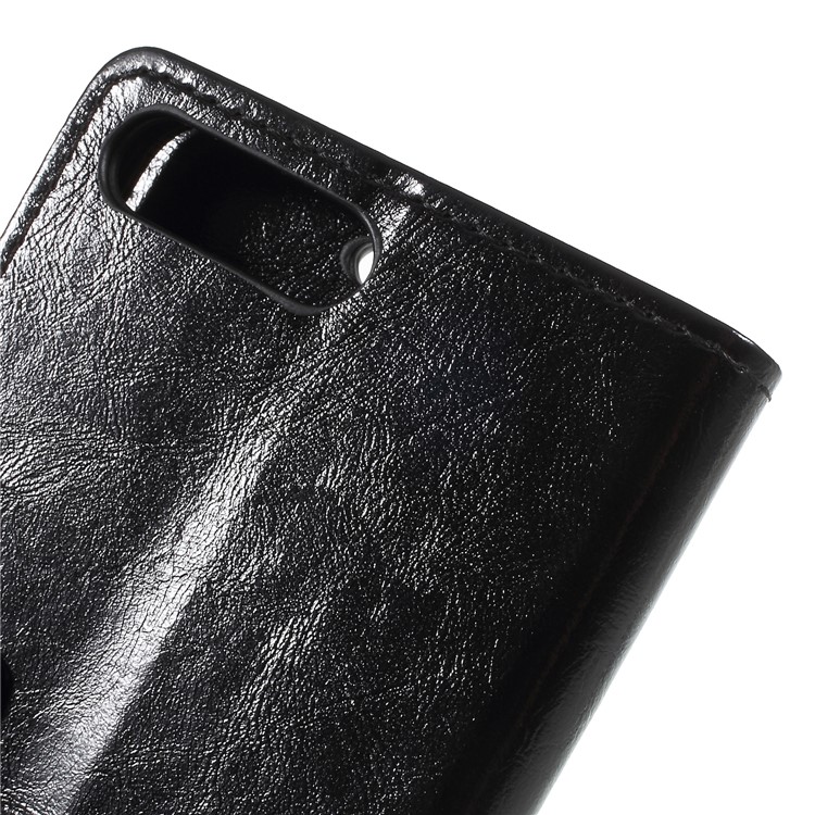 Crazy Horse PU Leather Magnetic Stand Wallet Cover for Huawei Y6 (2018)/Honor 7A (without Fingerprint Sensor) - Black-8