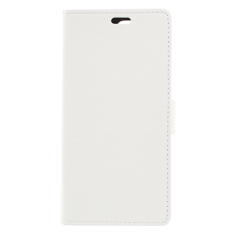 Crazy Horse PU Leather Magnetic Stand Wallet Shell for Huawei Y6 (2018)/Honor 7A (without Fingerprint Sensor) - White-1