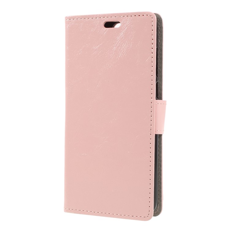 Crazy Horse PU Leather Magnetic Stand Wallet Casing for Huawei Y6 (2018)/Honor 7A (without Fingerprint Sensor) - Pink-3