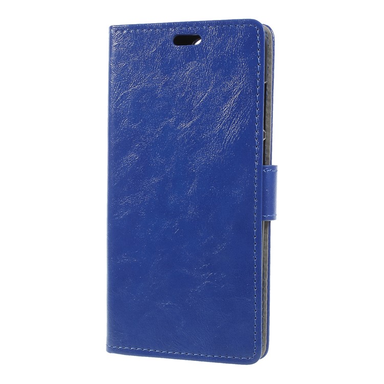 Crazy Horse PU Leather Magnetic Stand Wallet Mobile Phone Case for Huawei Y6 (2018)/Honor 7A (without Fingerprint Sensor) - Blue-3
