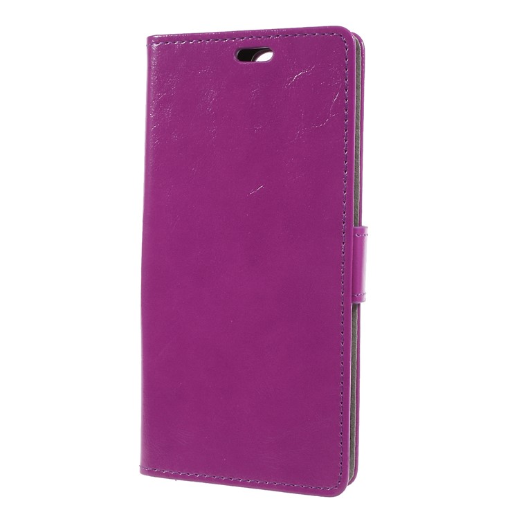 Crazy Horse PU Leather Magnetic Stand Wallet Cell Phone Case for Huawei Y6 (2018)/Honor 7A (without Fingerprint Sensor) - Purple-3