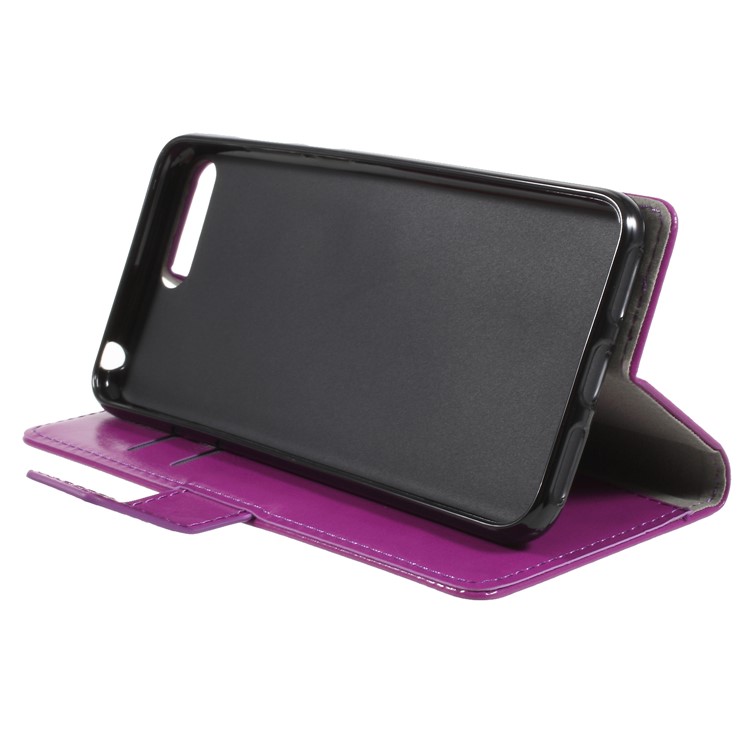 Crazy Horse PU Leather Magnetic Stand Wallet Cell Phone Case for Huawei Y6 (2018)/Honor 7A (without Fingerprint Sensor) - Purple-4