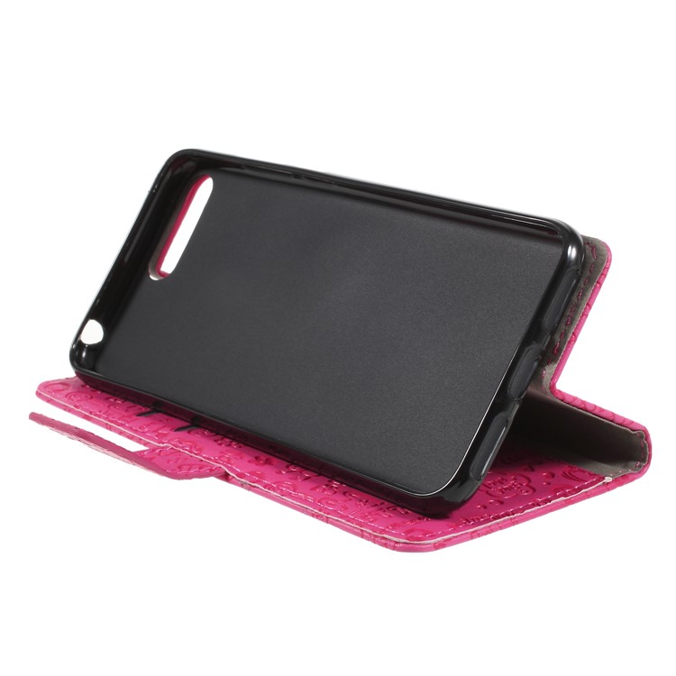 Cartoon Graffiti PU Leather Wallet Stand Casing for Huawei Y6 (2018)/Honor 7A (without Fingerprint Sensor) - Rose-4