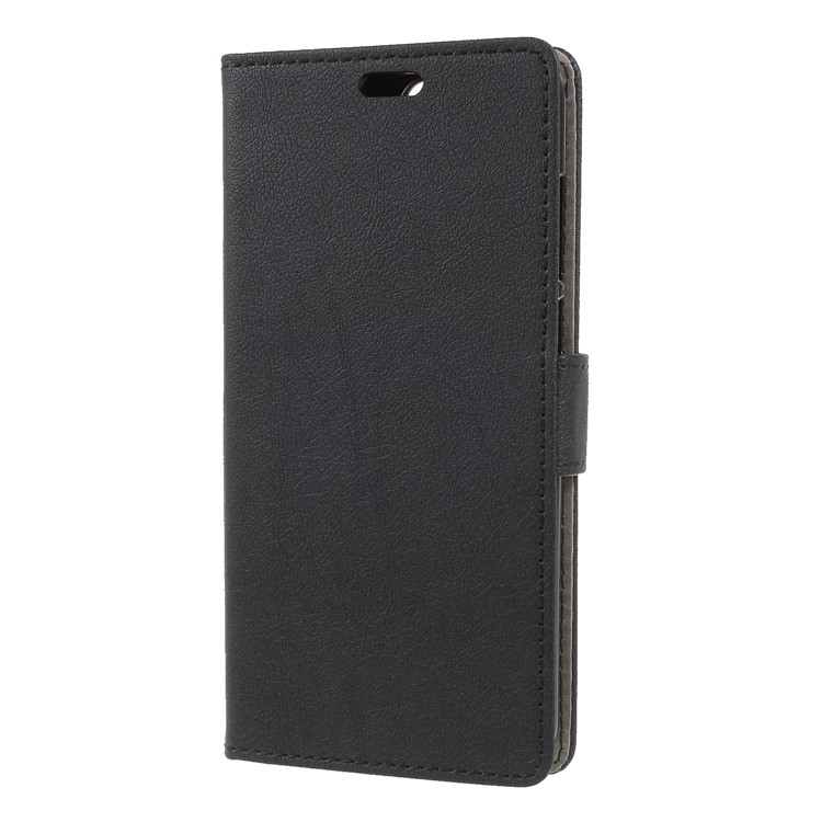 PU Leather Wallet Flip Stand Cell Phone Cover for Huawei Y6 (2018) / Honor 7A (without Fingerprint Sensor) - Black-3