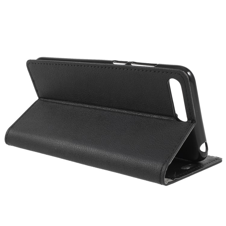 PU Leather Wallet Flip Stand Cell Phone Cover for Huawei Y6 (2018) / Honor 7A (without Fingerprint Sensor) - Black-5