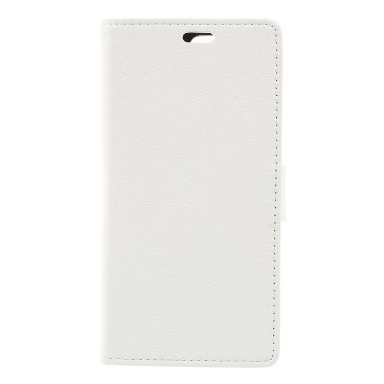 PU Leather Wallet Flip Stand Mobile Phone Shell for Huawei Y6 (2018) / Honor 7A (without Fingerprint Sensor) - White-1