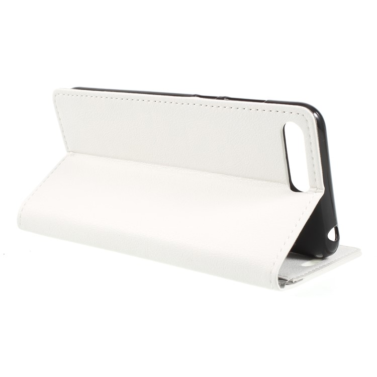 PU Leather Wallet Flip Stand Mobile Phone Shell for Huawei Y6 (2018) / Honor 7A (without Fingerprint Sensor) - White-5