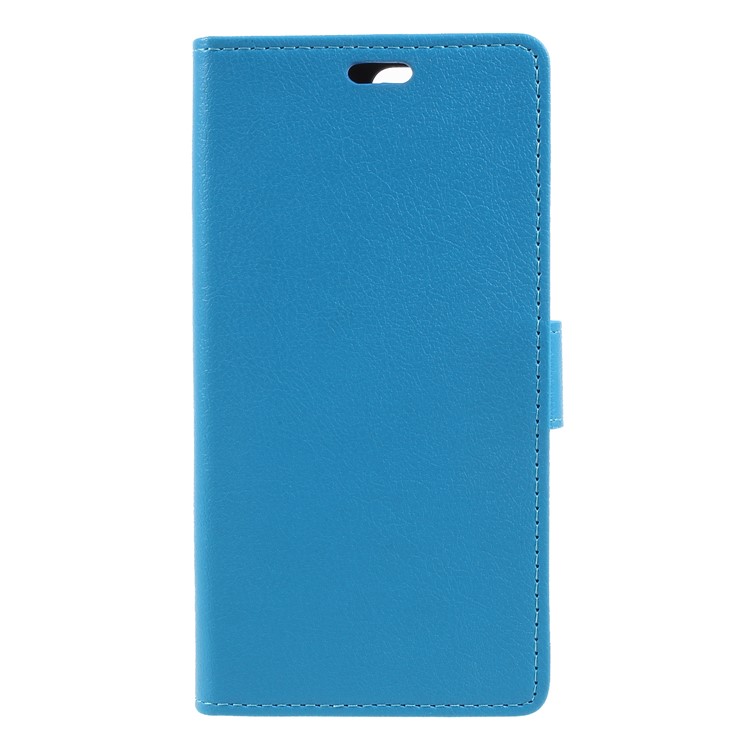 PU Leather Card Holder Phone Cover with Stand for Huawei Y6 (2018) / Honor 7A (without Fingerprint Sensor) - Blue-1