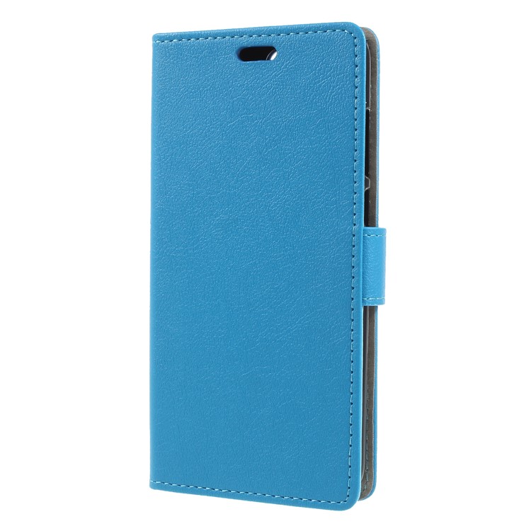 PU Leather Card Holder Phone Cover with Stand for Huawei Y6 (2018) / Honor 7A (without Fingerprint Sensor) - Blue-3
