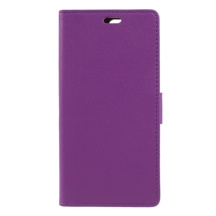 PU Leather Wallet Stand Mobile Casing for Huawei Y6 (2018) / Honor 7A (without Fingerprint Sensor) - Purple-1