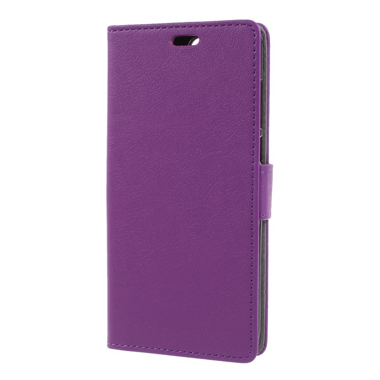 PU Leather Wallet Stand Mobile Casing for Huawei Y6 (2018) / Honor 7A (without Fingerprint Sensor) - Purple-3