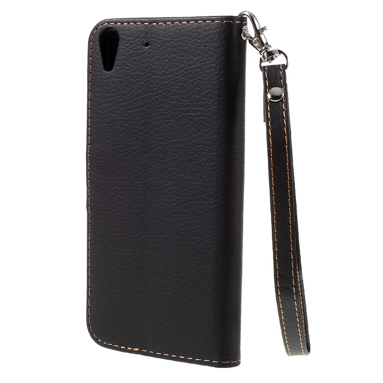 Leaf Stand Leather Wallet Case for Huawei Honor 4A / Y6 - Black-2