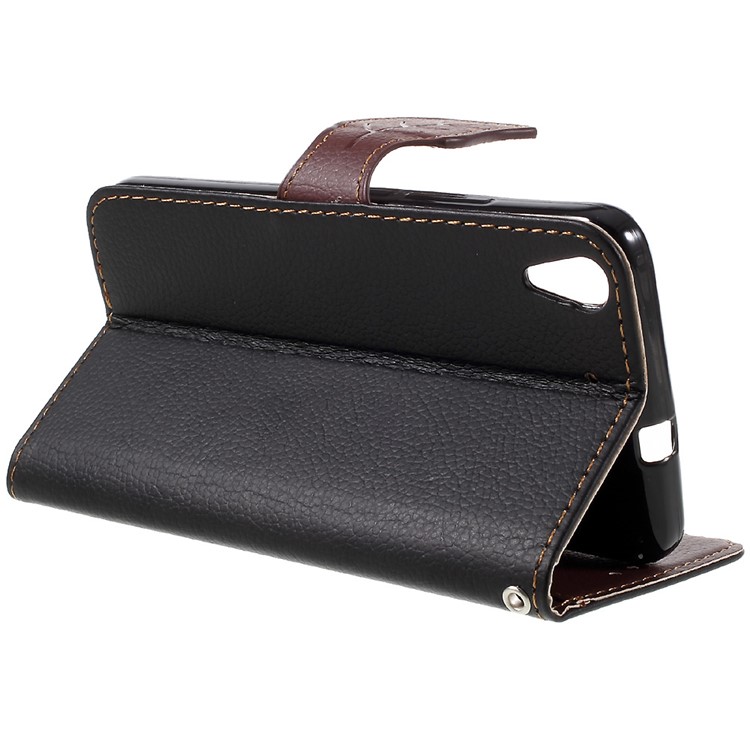 Leaf Stand Leather Wallet Case for Huawei Honor 4A / Y6 - Black-5