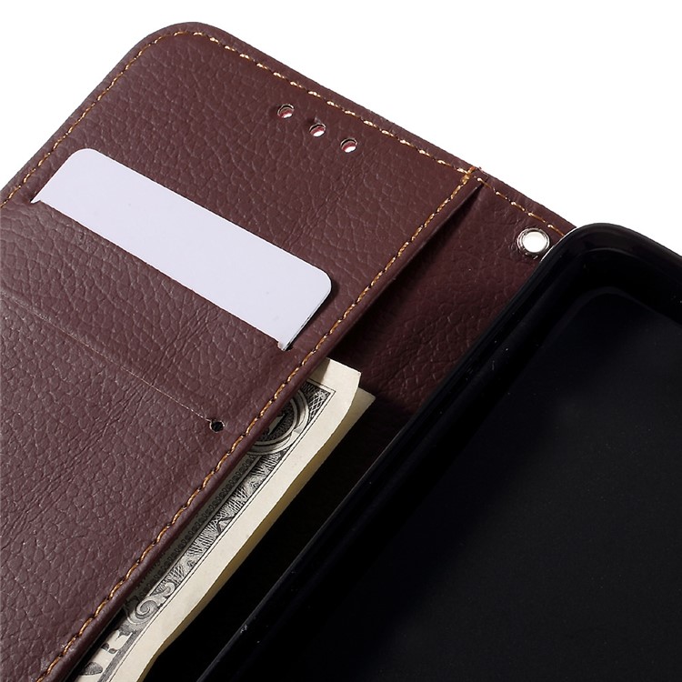 Leaf Stand Leather Wallet Cover for Huawei Honor 4A / Y6 - Red-9