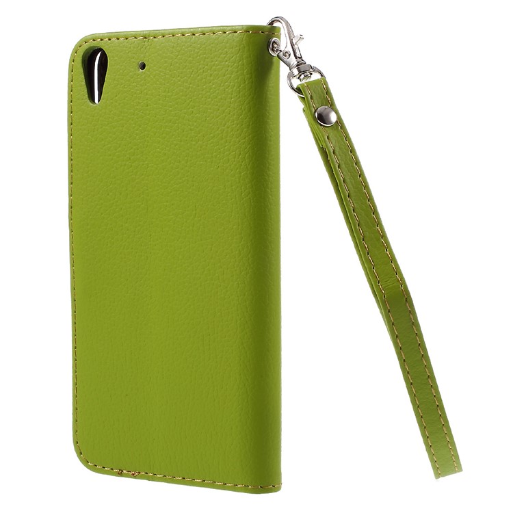Leaf Protective Leather Wallet Case for Huawei Honor 4A / Y6 - Green-2