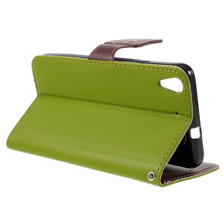 Leaf Protective Leather Wallet Case for Huawei Honor 4A / Y6 - Green-5