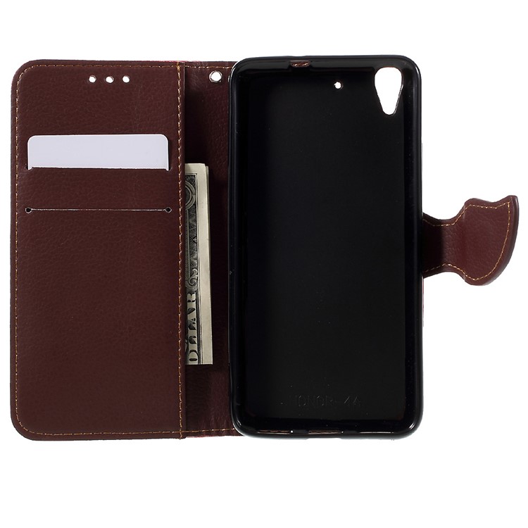 Leaf Protective Leather Wallet Case for Huawei Honor 4A / Y6 - Green-6