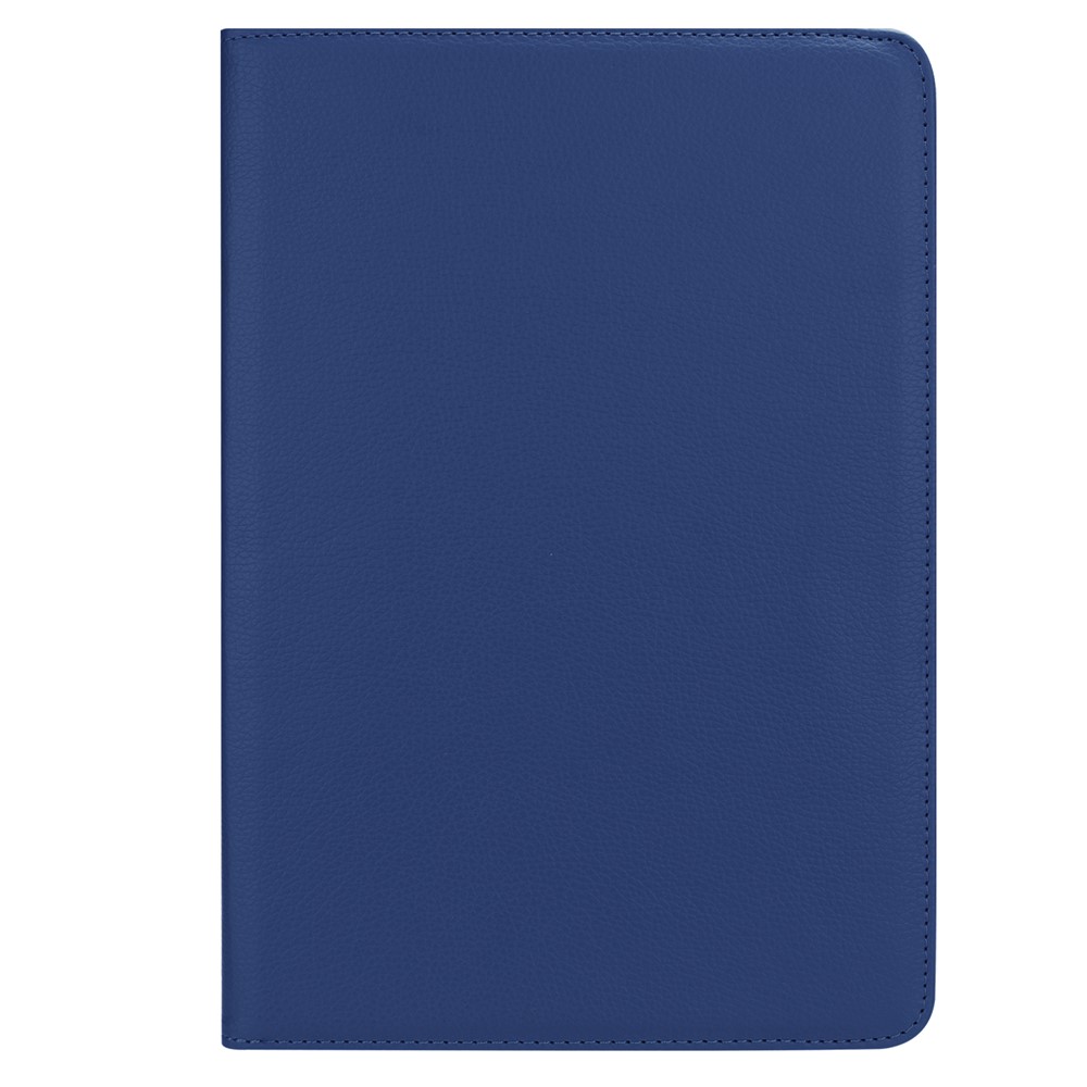 Shell Protecteur du Support en Cuir de Grain Litchi Pour Huawei MediaPad M5 10 / M5 10 (Pro) Avec Bande Élastique - Bleu Foncé-2