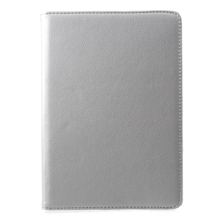 Litchi Skin Leather Case with Rotating Stand for Huawei MediaPad T3 10 - Silver-2