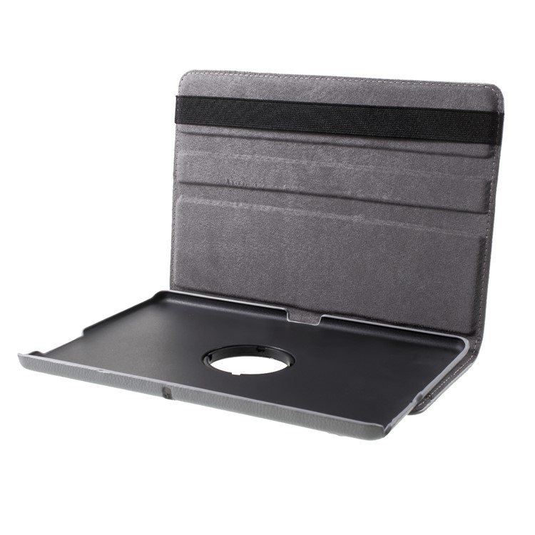 Litchi Skin Leather Case with Rotating Stand for Huawei MediaPad T3 10 - Silver-7