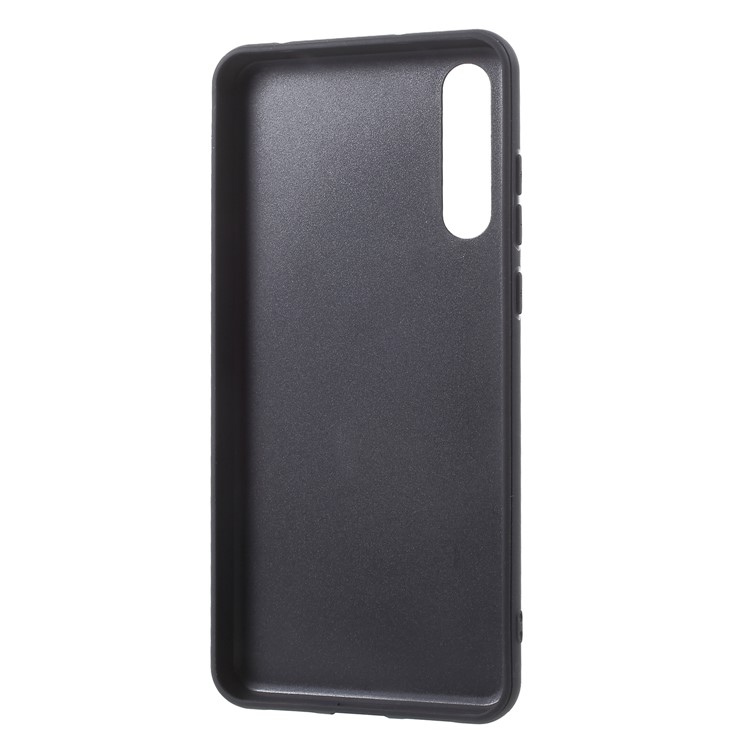 PU Leather Coated TPU Kickstand Card Slot Casing for Huawei P20 Pro - Wine Red-5