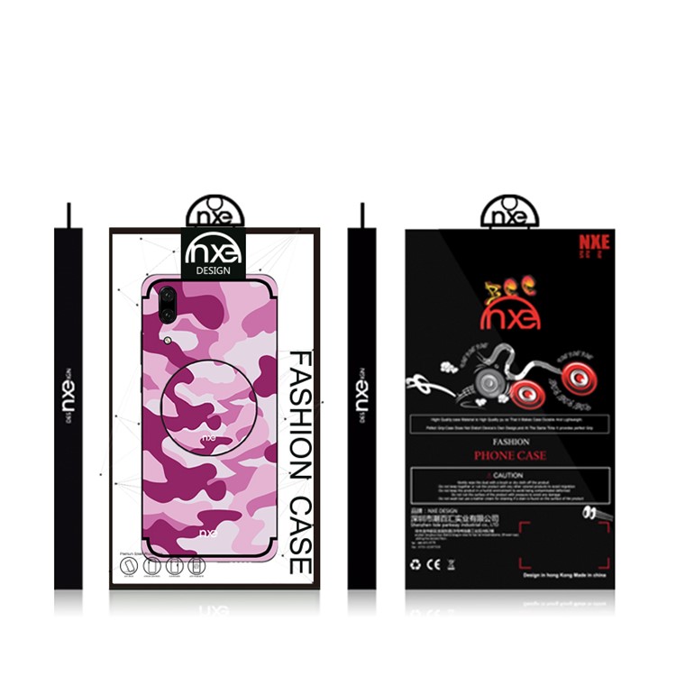 NXE Camouflage PC + TPU Hybrid Back Cover for Huawei P20 with Kickstand - Rose-6