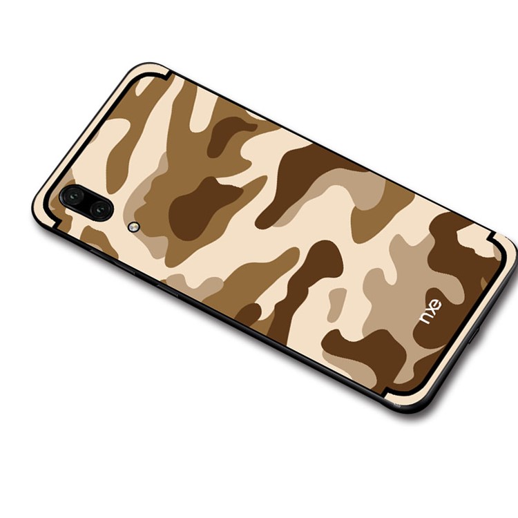 NXE Camouflage PC + TPU Hybrid Phone Casing for Huawei P20 with Kickstand - Brown-3