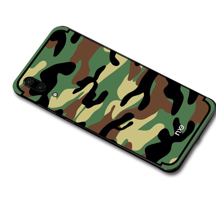 NXE for Huawei P20 Camouflage PC + TPU Hybrid Back Case with Kickstand - Green-3