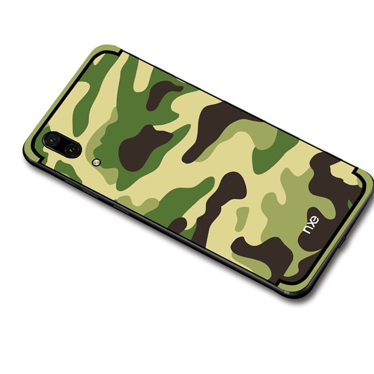 NXE Camouflage PC + TPU Combo Protective Back Case for Huawei P20 with Kickstand - Light Green-3