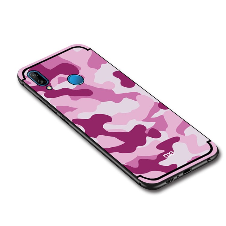 NXE Camouflage PC TPU Hybrid Casing with Kickstand for Huawei P20 Lite / Nova 3e (China) - Rose-5