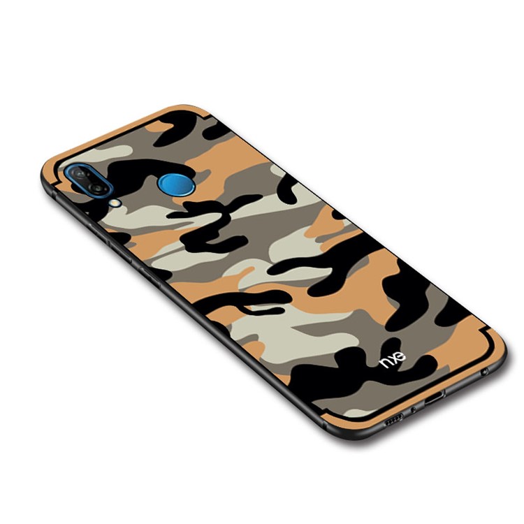 NXE Camouflage Kickstand PC TPU Hybrid Cover for Huawei P20 Lite / Nova 3e (China) - Orange-5