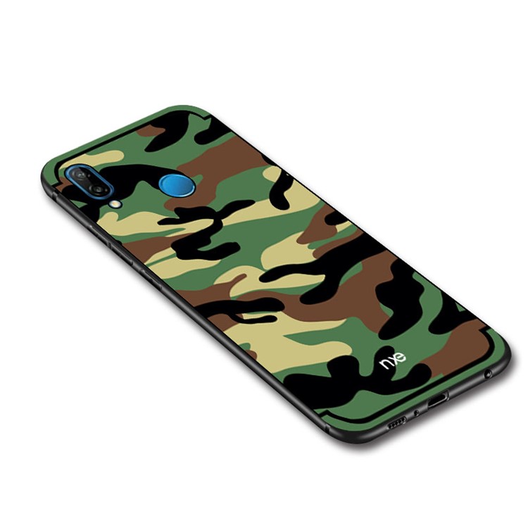 NXE Camouflage Kickstand PC TPU Hybrid Back Protective Case for Huawei P20 Lite / Nova 3e (China) - Green-5