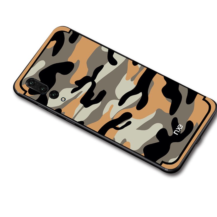 NXE for Huawei P20 Pro Camouflage Pattern PC TPU Hybrid Back Case with Pop Out Stand - Orange-3