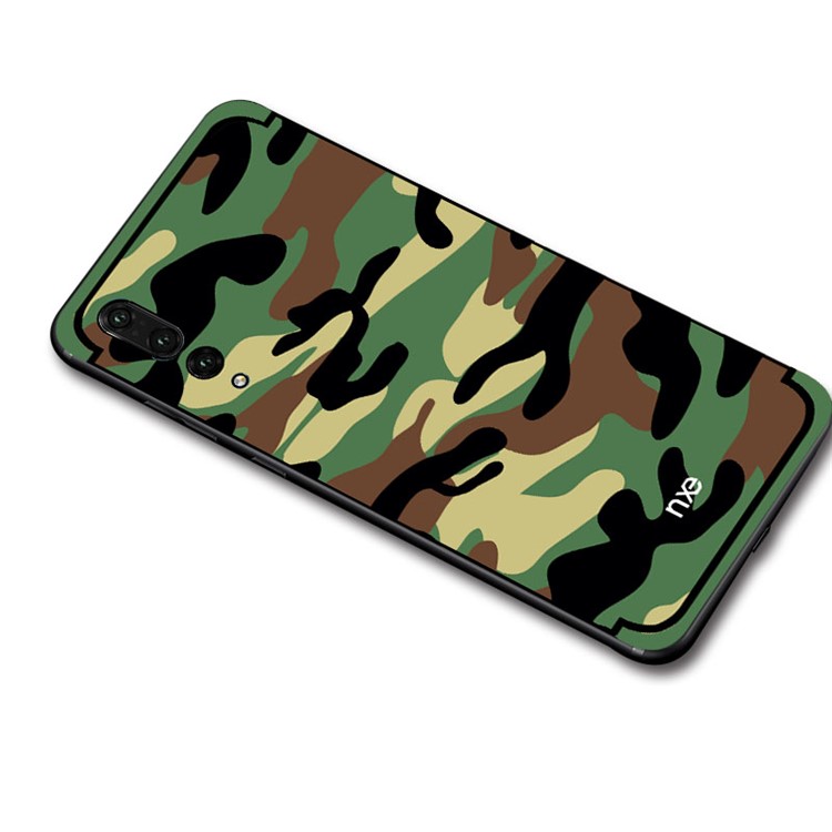 NXE for Huawei P20 Pro Camouflage Pattern PC TPU Hybrid Cell Phone Case with Pop Out Stand - Green-3