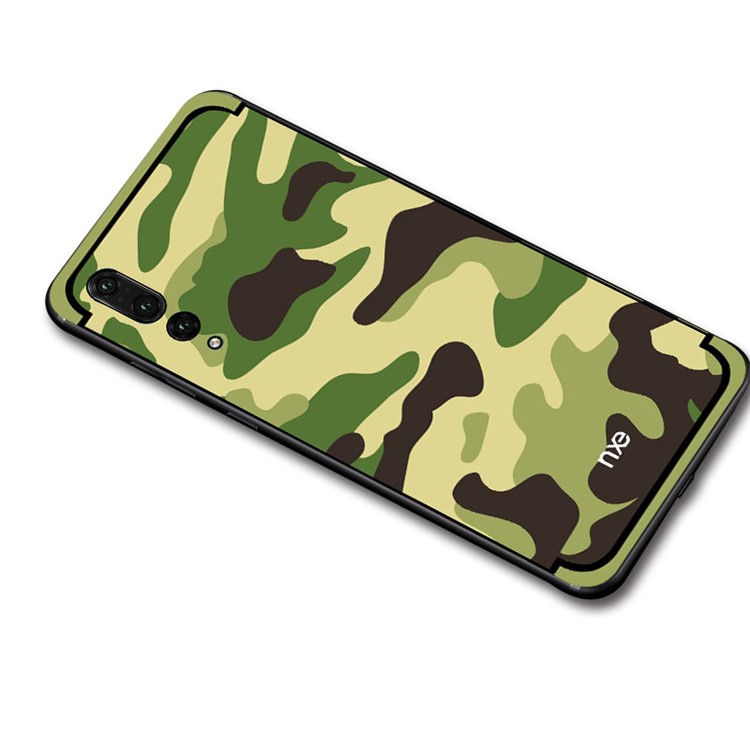 NXE for Huawei P20 Pro Camouflage Pattern PC TPU Hybrid Protective Case with Pop Out Stand - Light Green-3