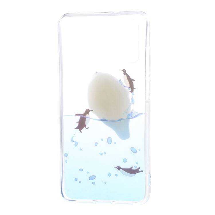 Pinch 3D Silicone Squishy Silicone Sea Lion Pattern Printing TPU Case for Huawei P20 - Penguin Pattern-7