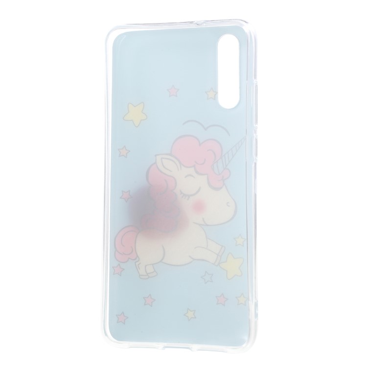 Pinch 3D Silicone Squishy Silicone Pig Pattern Printing TPU Back Case for Huawei P20 - Unicorn Pattern-6