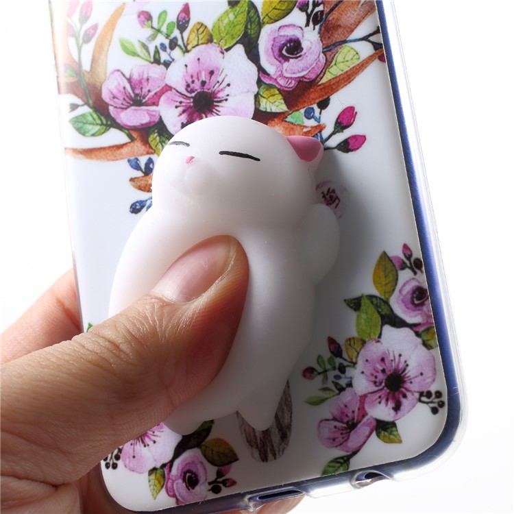 Squishy 3D Animal TPU Phone Cover Case for Huawei P20 Lite / Nova 3e - Flowers-6
