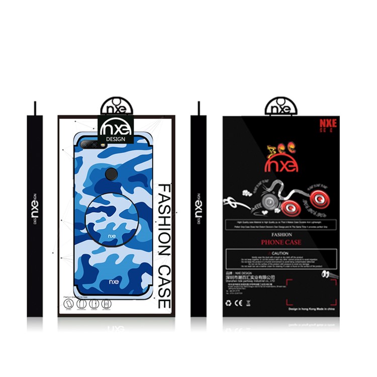 NXE Camouflage Pattern PC TPU Hybrid Protective Case with Pop Out Stand for Huawei Honor 7C / Enjoy 8 /Y7 Prime (2018) - Blue-6